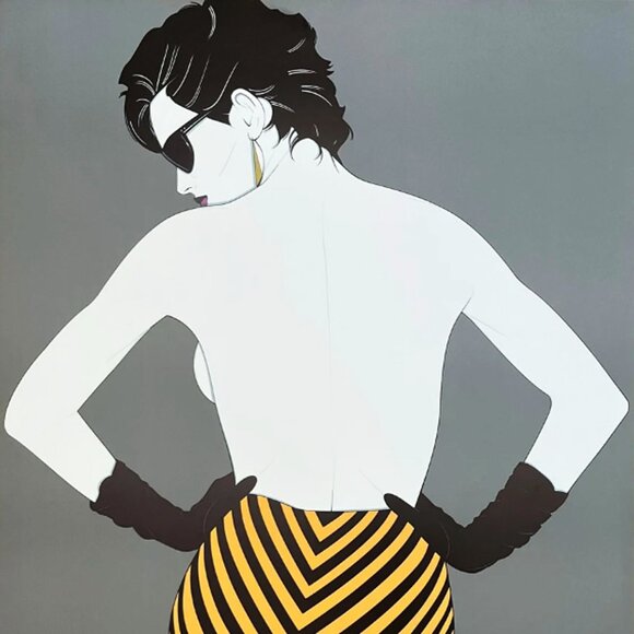 1990s Gorgeous Patrick Nagel Art Poster by Nagel Studio Inc. Made in USA - Picture 3 of 6